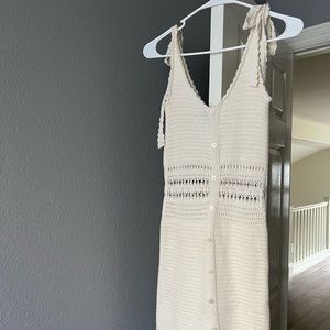 Crochet Bone/ White colored dress. Never worn